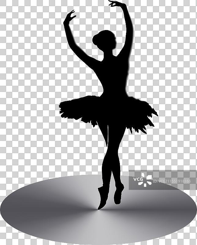 聚光灯下的芭蕾舞者图片素材