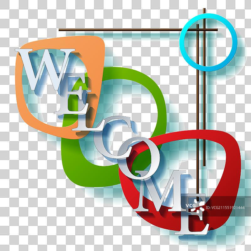 几何形状的拼贴画图片素材