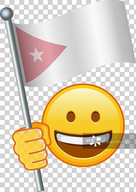 黄色的大号克罗地亚国旗表情符号图片素材