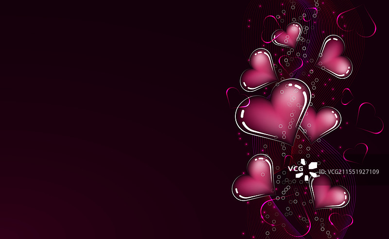 光滑的情人节心形图案图片素材
