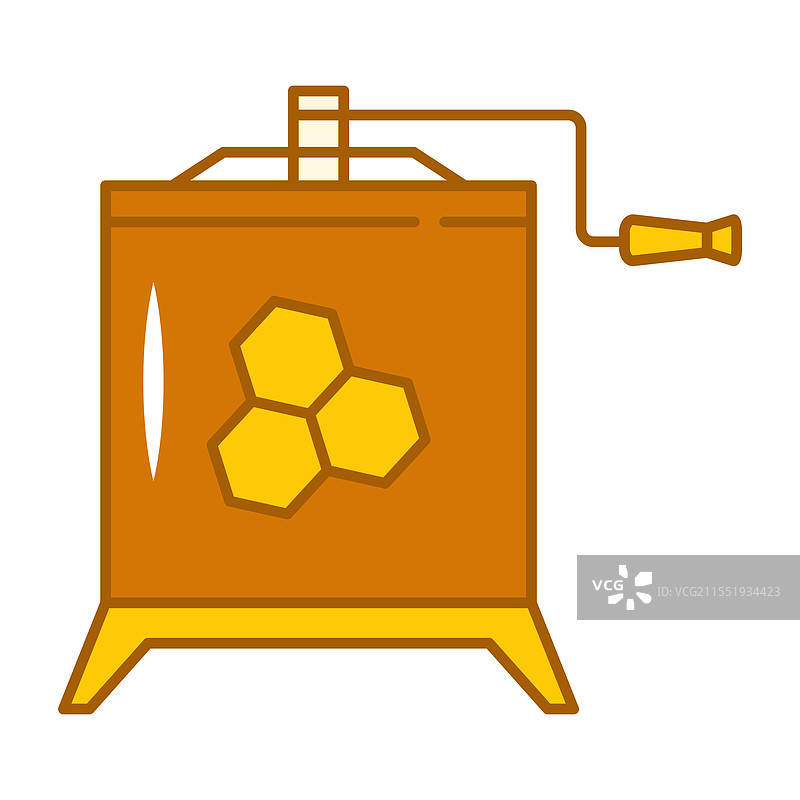 蜂蜜提取器线条图标孤立图片素材
