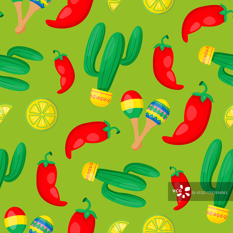 墨西哥文化的无缝图案图片素材
