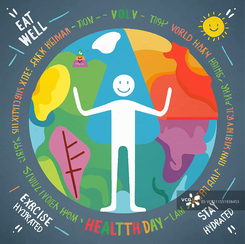 免费扁平化世界卫生日Instagram帖子图片素材