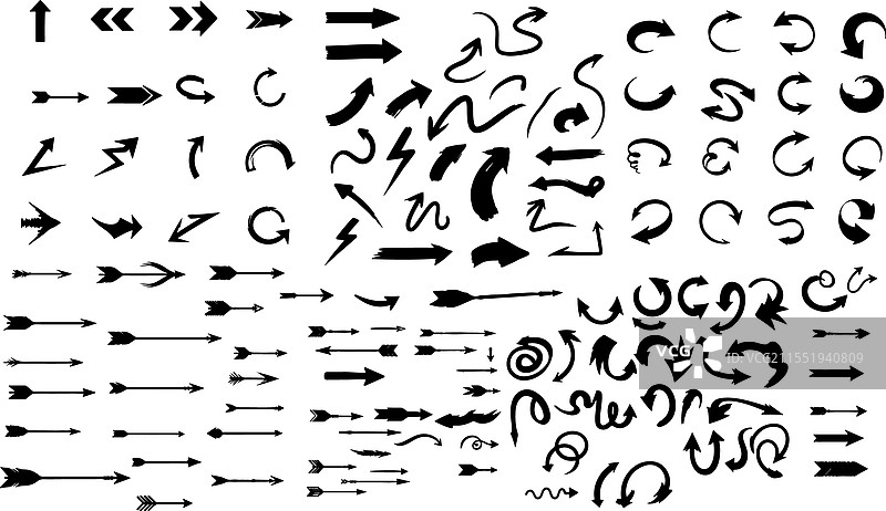 创意箭头剪影组合图片素材
