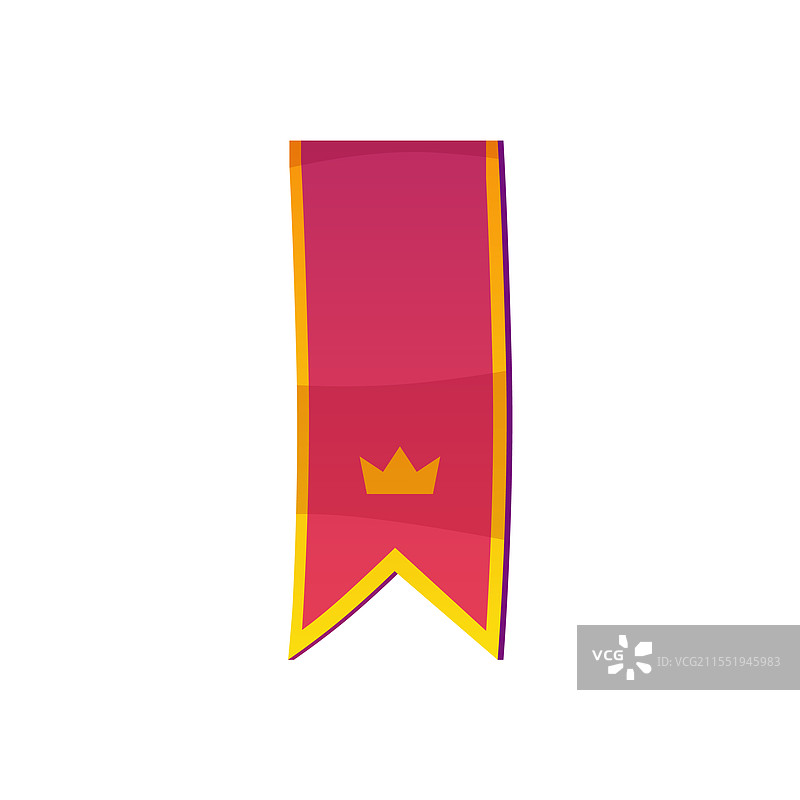 带有金色条纹和王冠的皇家长红旗图片素材