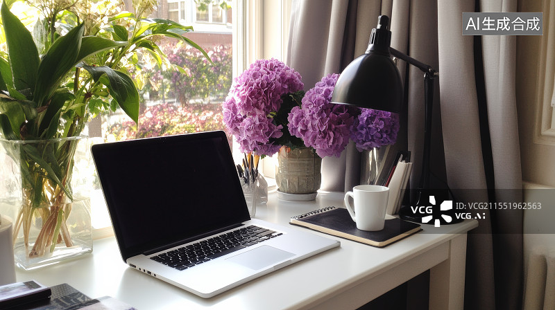 【AI数字艺术】室内书房工作办公室图片素材