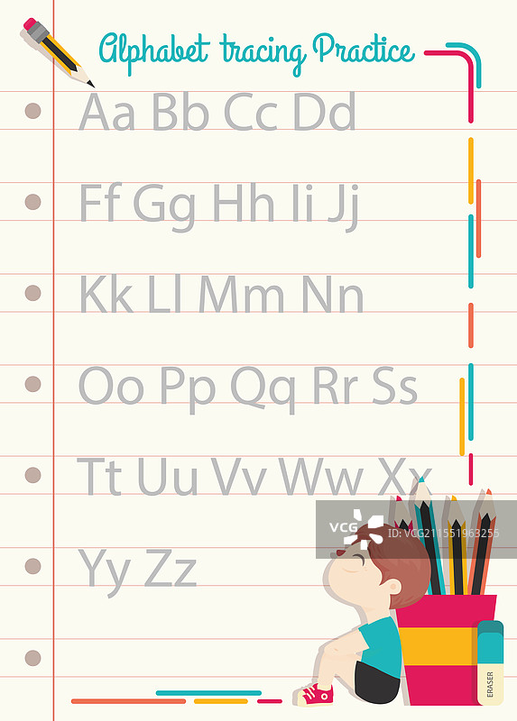 字母描摹模板图片素材