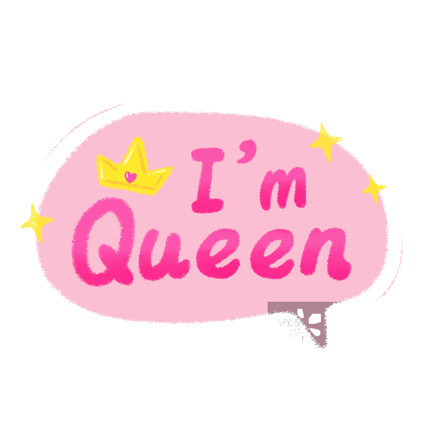 我是女王 手绘英文字体 气泡框图片素材