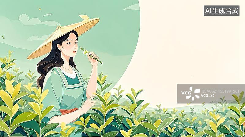 【AI数字艺术】2D卡通背景居左图片素材