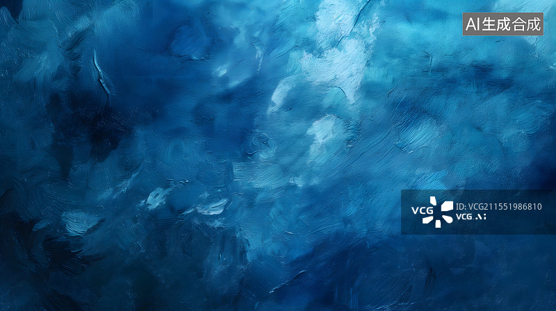 【AI数字艺术】蓝色水彩油墨肌理插画背景图片素材