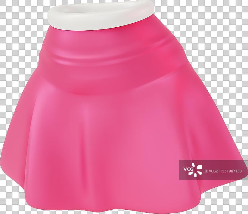 3D红色迷你裙卡通设计风格图片素材