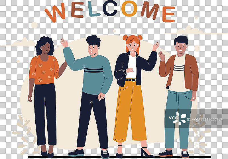 一群来自不同民族的人们图片素材