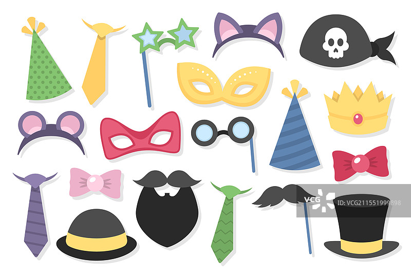 平面嘉年华派对照片亭合集图片素材