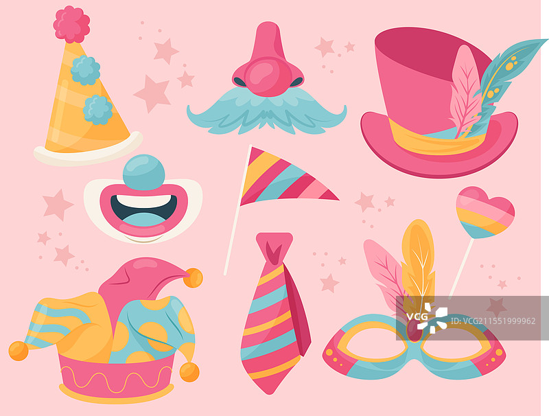 平面嘉年华派对照片亭合集图片素材