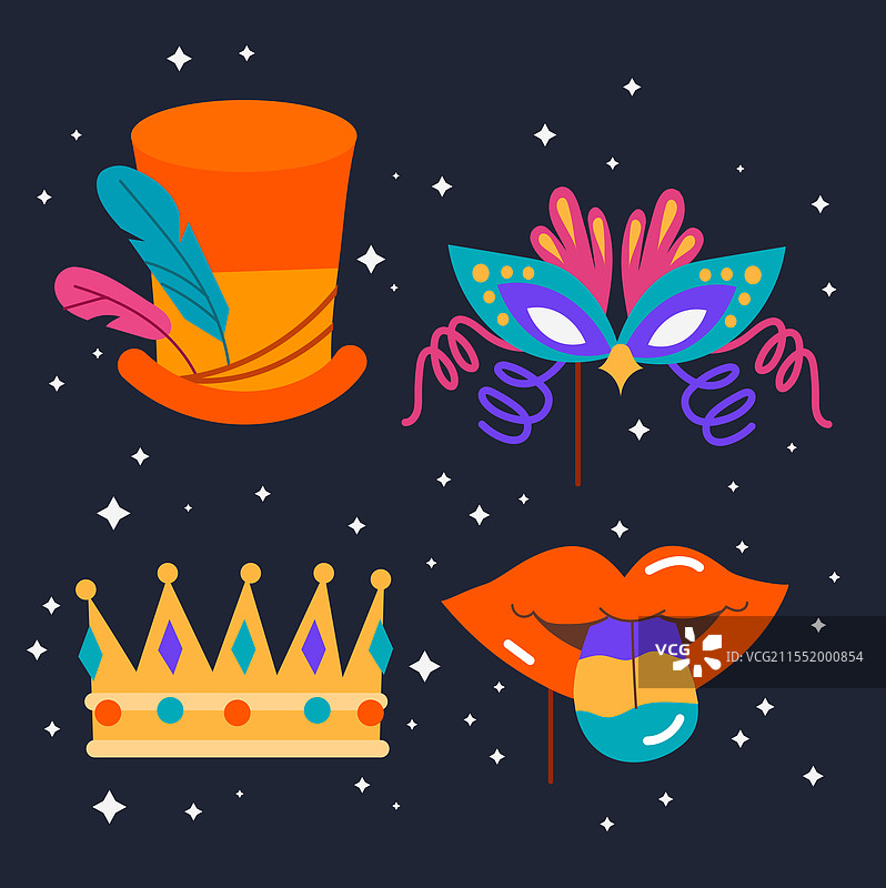 平面嘉年华派对照片亭合集图片素材