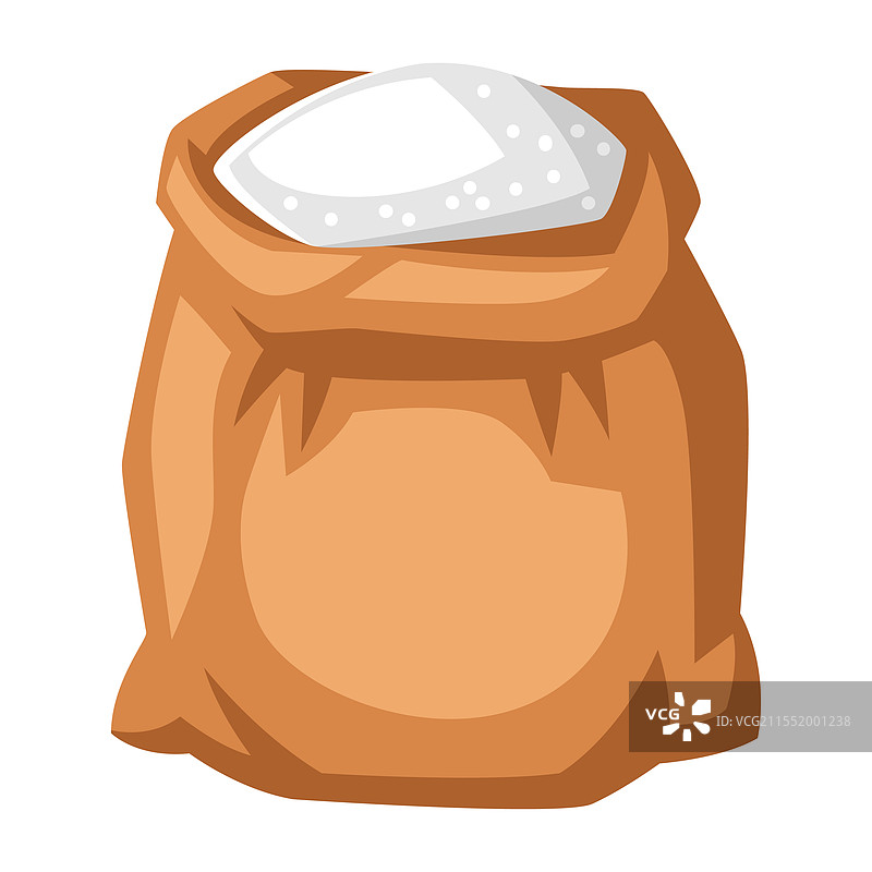 风格化的面粉袋食品图片素材
