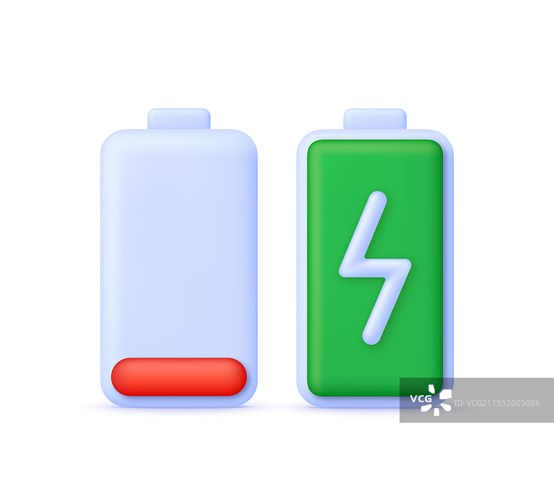 3D电池充电指示器图片素材