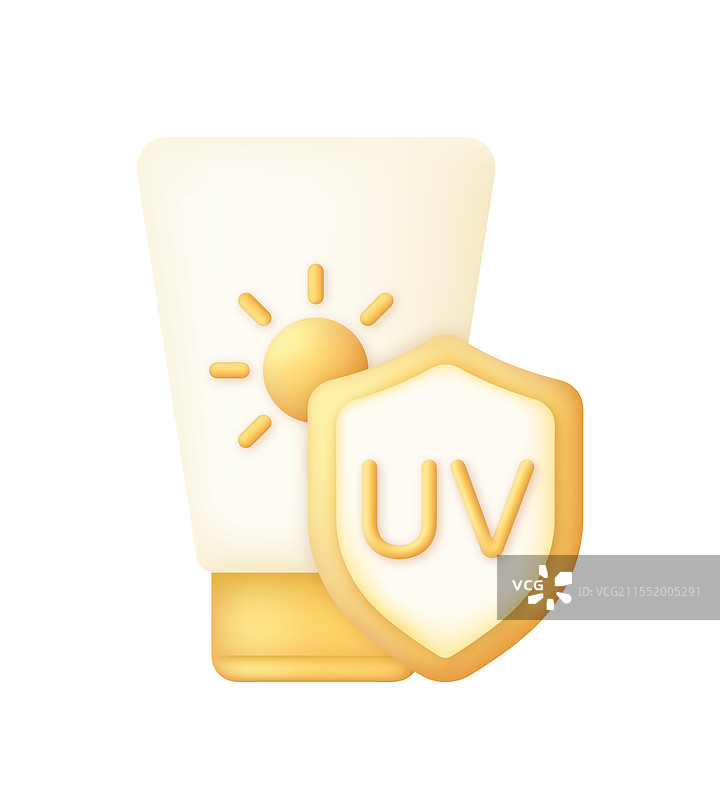 3D防晒霜管图标图片素材