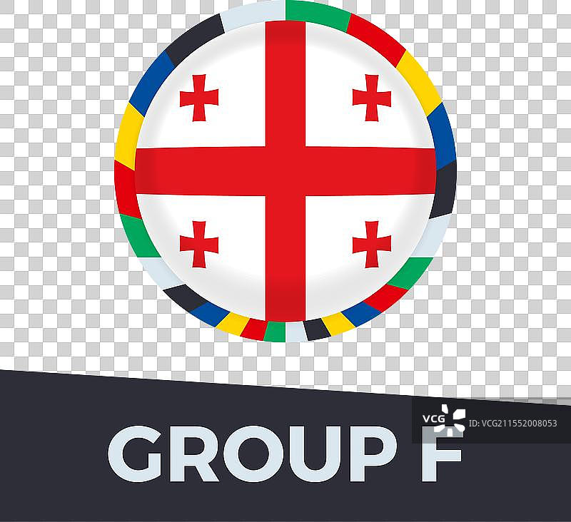 乔治亚国旗为欧洲足球而设计的风格化图案图片素材