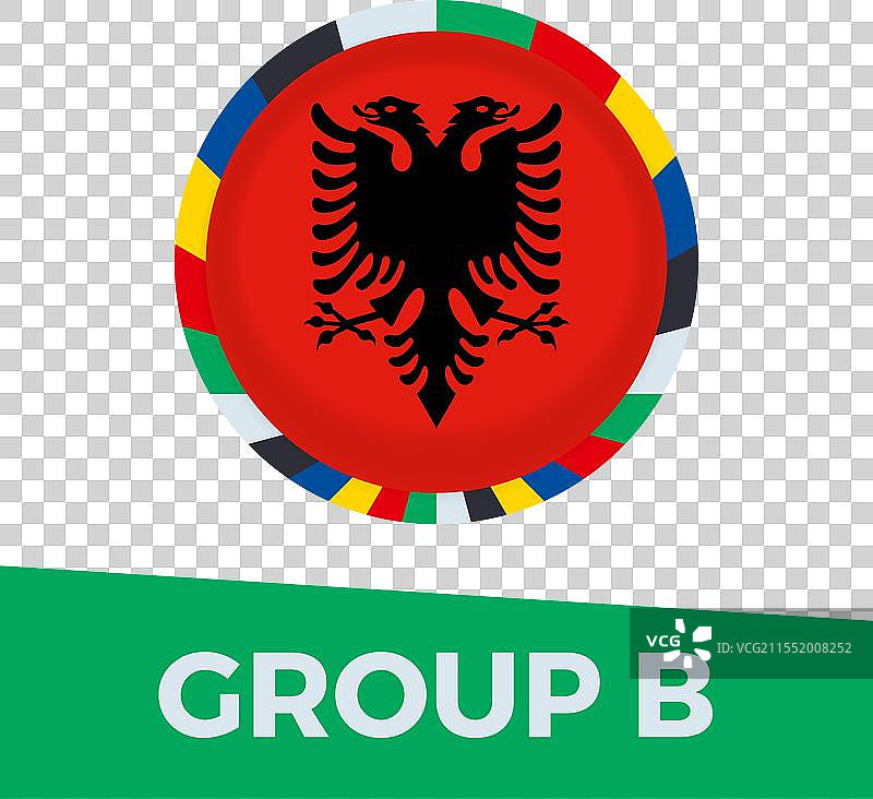 阿尔巴尼亚国旗为欧洲足球而设计图片素材