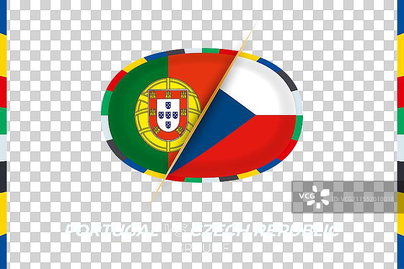 葡萄牙与捷克共和国足球比赛图标图片素材