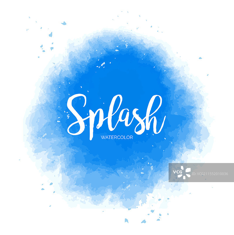 蓝色水彩飞溅图片素材