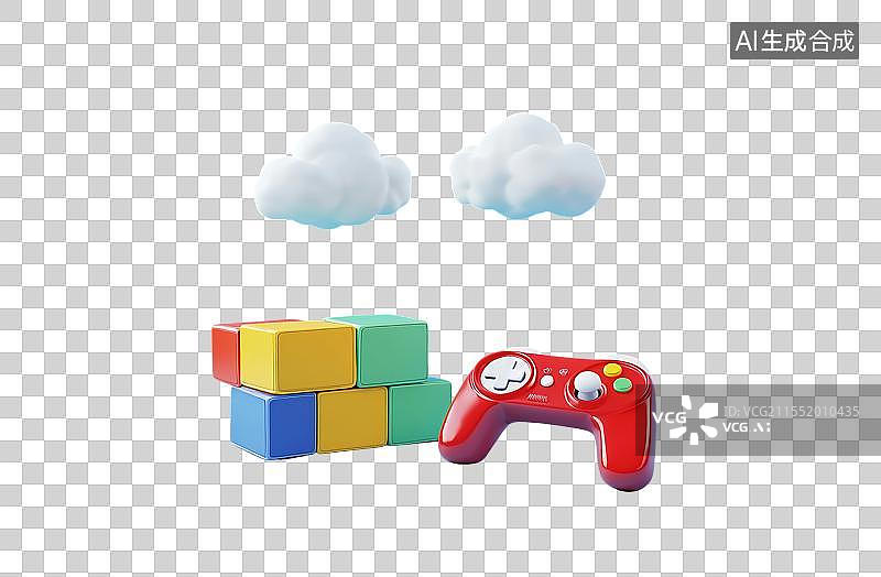 【AI数字艺术】游戏手柄，游戏机，操纵杆，游戏控制器免抠元素图片素材