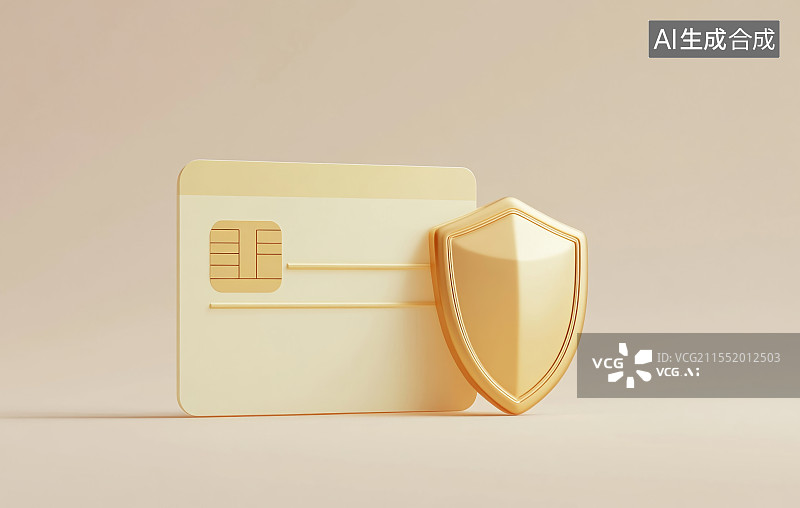【AI数字艺术】安全3d插图支付。黑色信用卡、美元硬币、盾牌、清单。支付交易3D概念图片素材