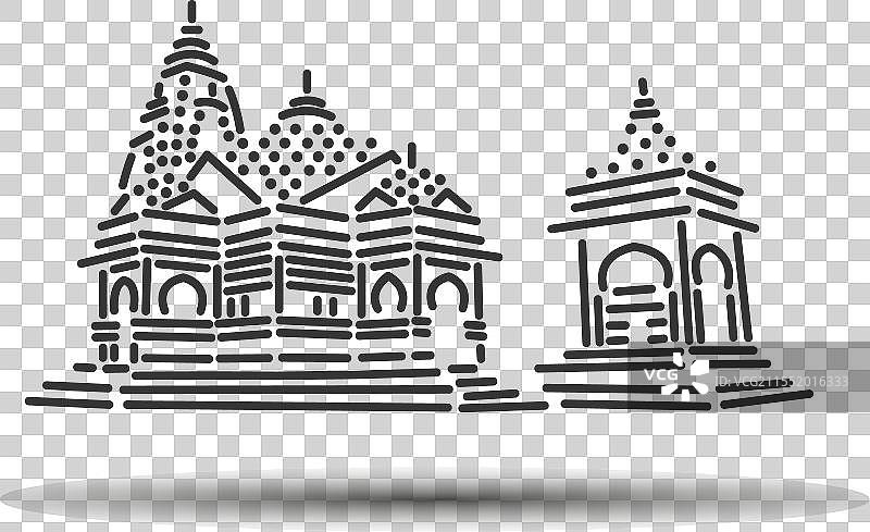 特林巴克什瓦尔寺庙图标图片素材