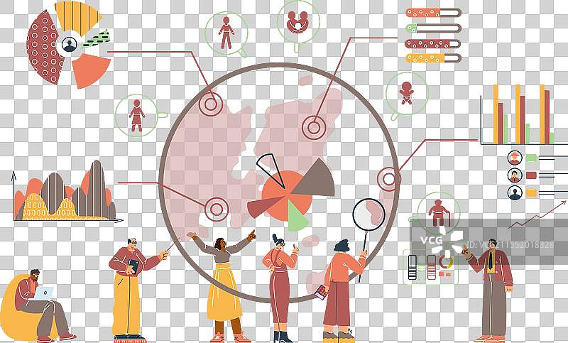 人口统计数据分析图片素材