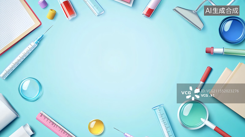 【AI数字艺术】卡通健康医疗背景最大图片素材