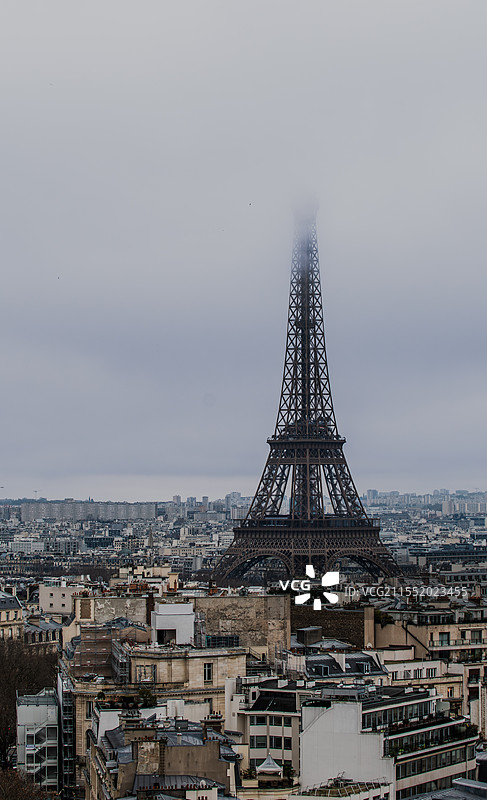 法国埃菲尔铁塔全景及夜景图片素材