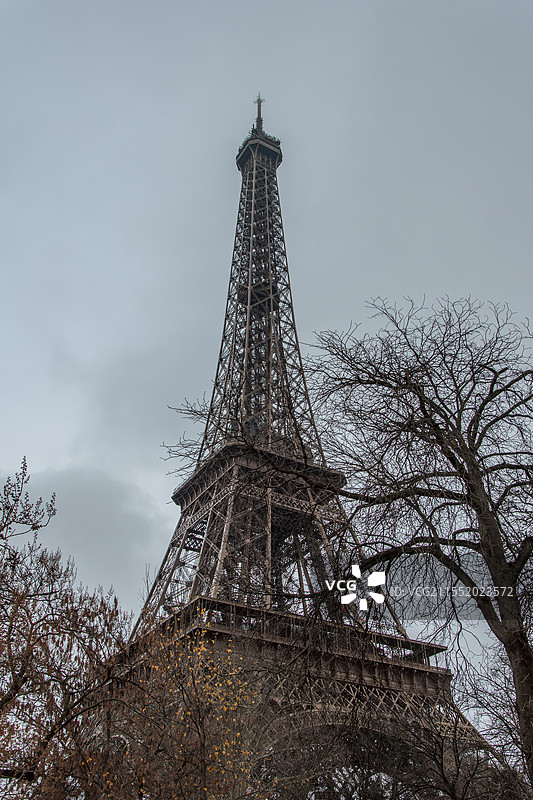 法国埃菲尔铁塔全景及夜景图片素材