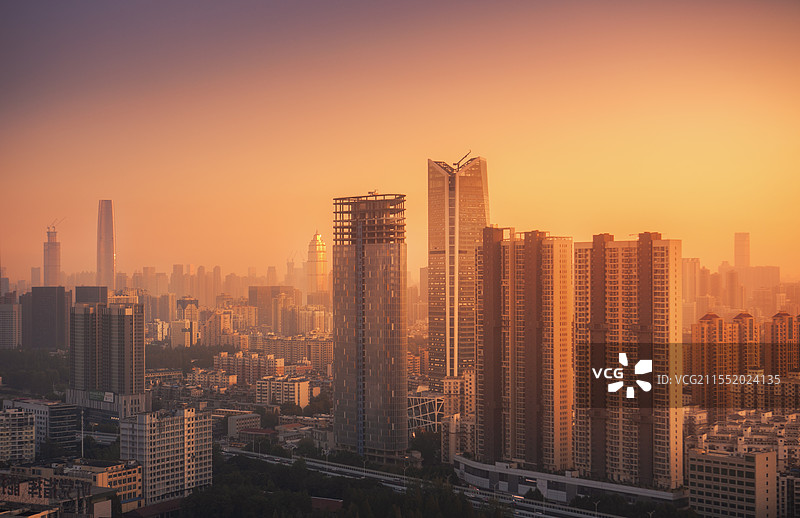 江城武汉，落日是一整天最温柔的时刻图片素材