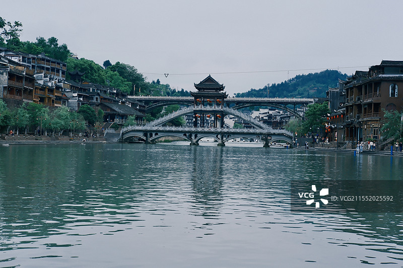 凤凰古城虹桥图片素材