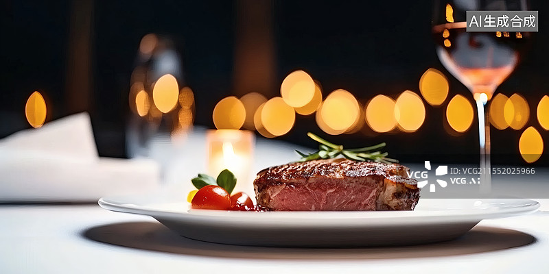 【AI数字艺术】烛光晚餐艺术图片素材