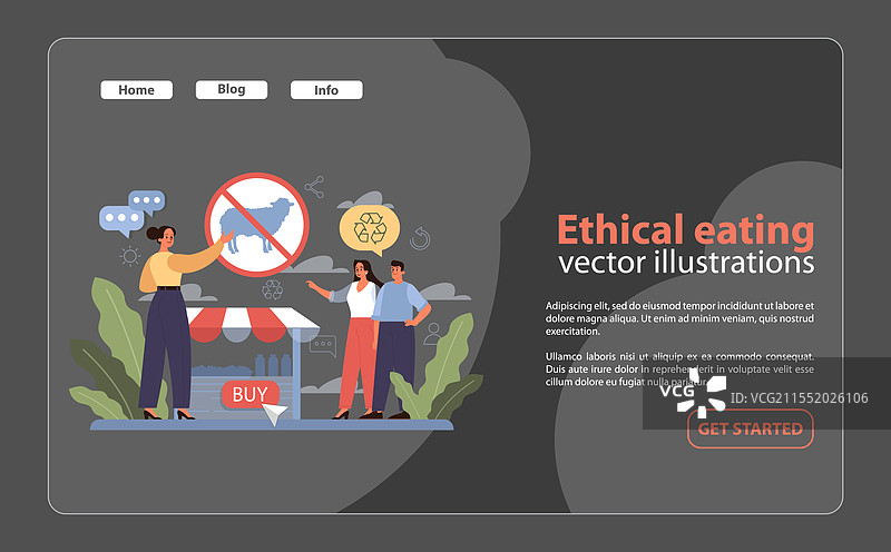 倡导伦理饮食理念的个人图片素材