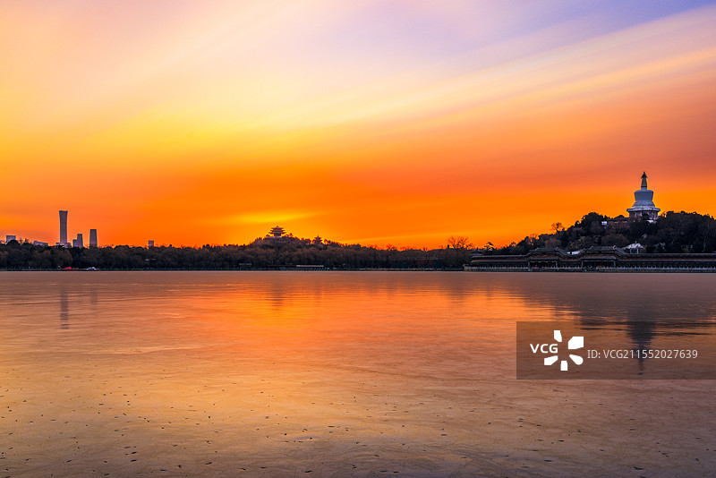 北海朝霞图片素材