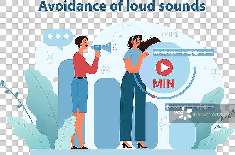 噪声减少概念的指导性说明图片素材