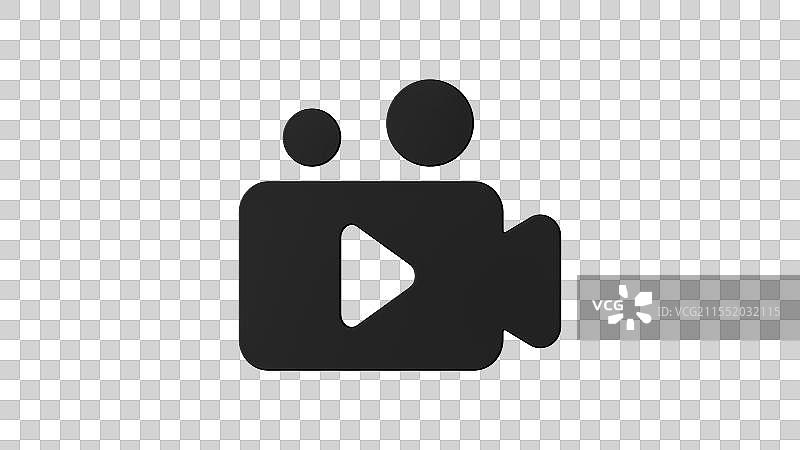 播放键的简约艺术 视频播放的创意符号 视频拍摄符号图片素材