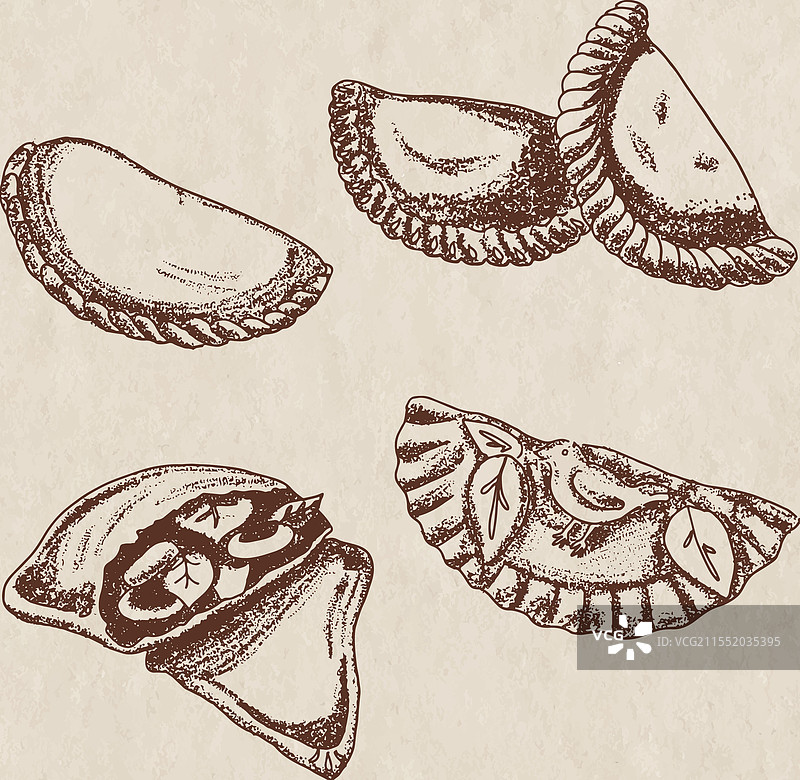 饺子集合概念图片素材