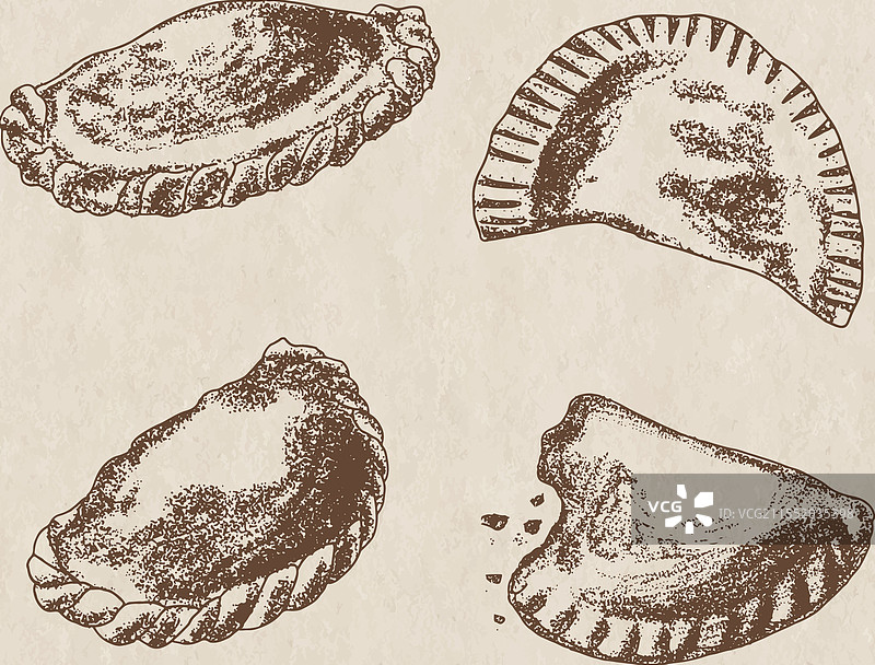 饺子集合概念图片素材