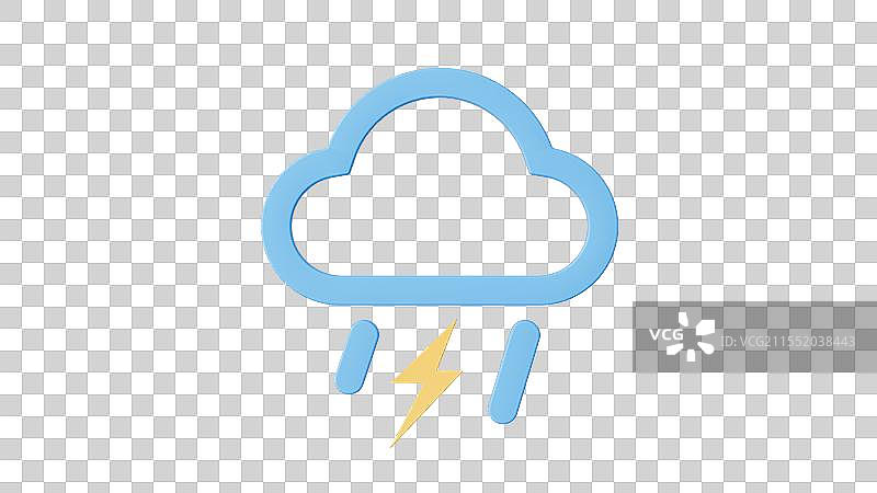 雷雨天气象预警 水滴云朵的简约美图片素材