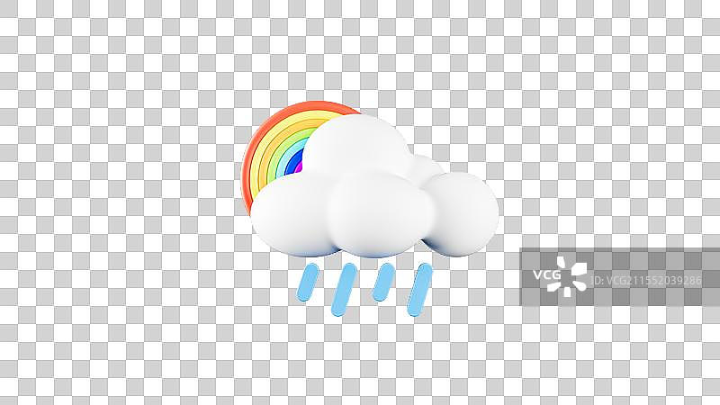 雨后彩虹的童话世界 雷雨后的清新世界图片素材