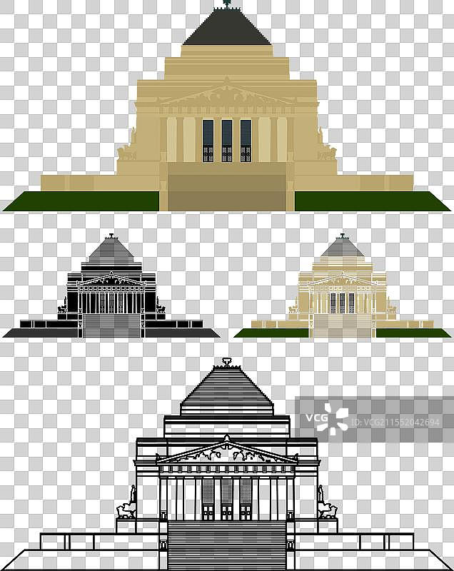 墨尔本澳大利亚的纪念神殿图片素材