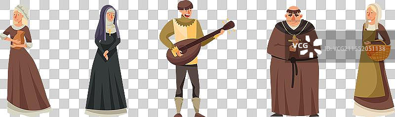 童话中的中世纪人物角色图片素材