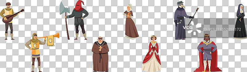 童话中的中世纪人物角色图片素材