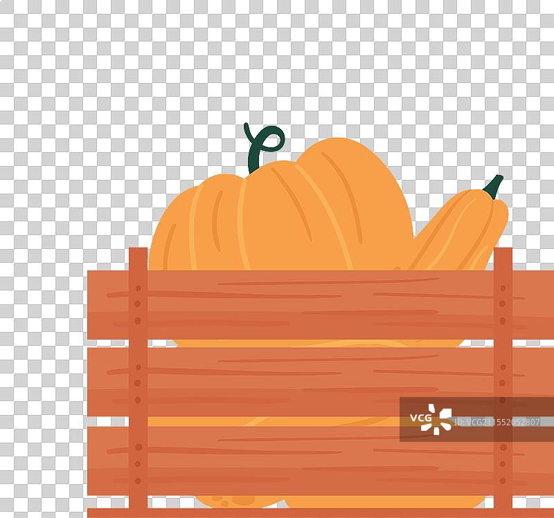 装满南瓜的木箱图片素材