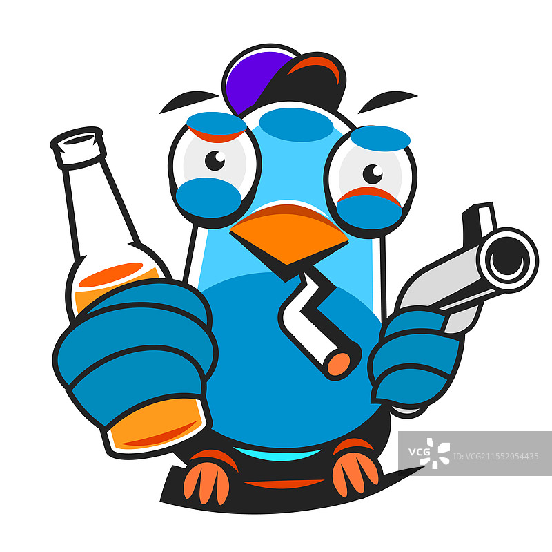 秃鹫的线条艺术图片素材