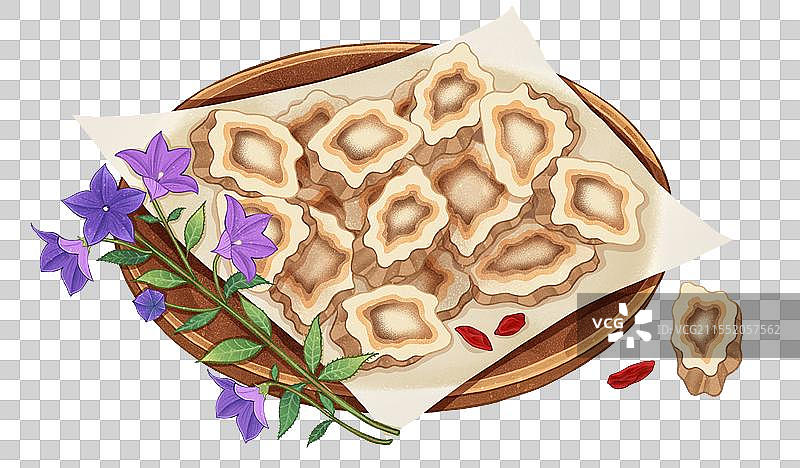 中国传统文化中医养生中草药药材医疗用品之桔梗图片素材